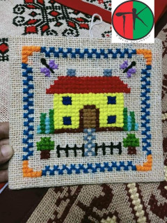 পাটের তৈরি সুদৃশ্য ওয়াল ম্যাট